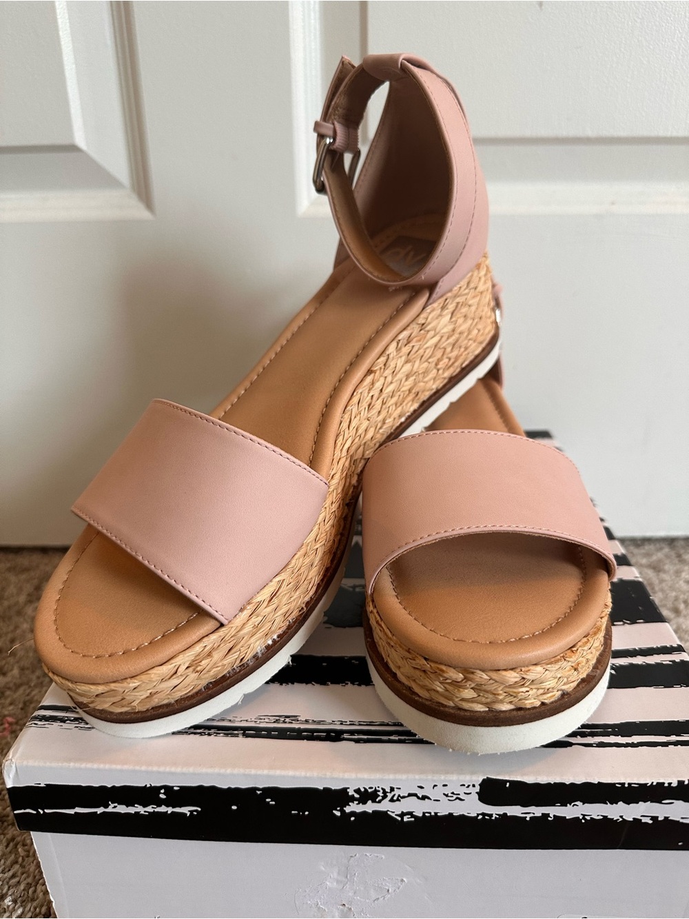 DV by Dolce Vita Blush Pink Espadrille Wedge Sandal